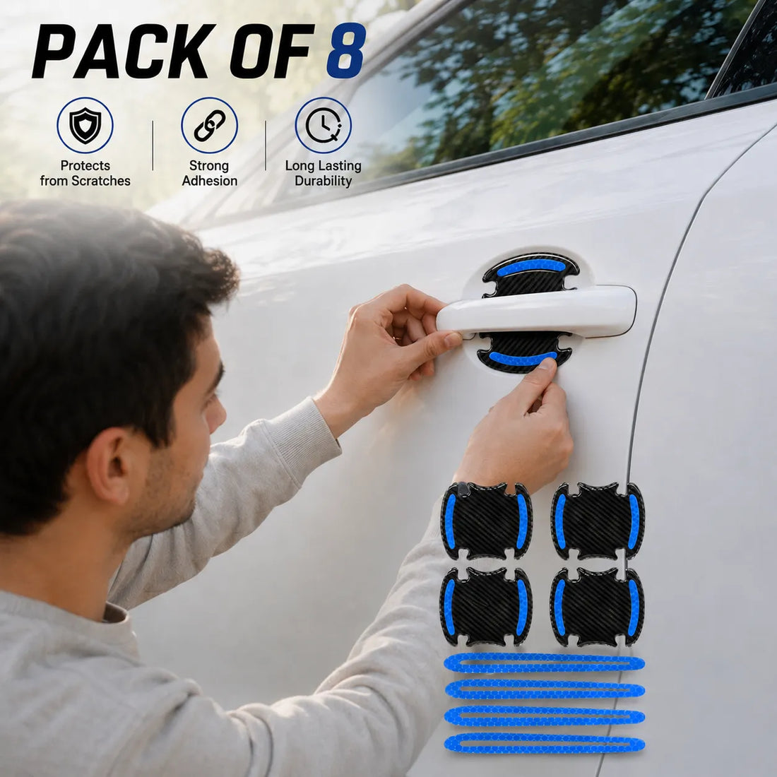 Car Door Handle & Undercarriage Scratch Guard Reflectors