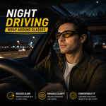 Wrap-Around HD Night Driving Glasses