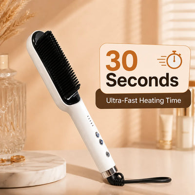 Electric Heated Hair Straightener Brush