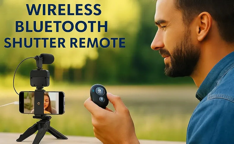 Remote Controlled Smart Video Making Kit with Inbuilt Flood Light + Mic + Tripod