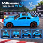 Millionaire High-Speed RC Car with Rear Lights – Blue