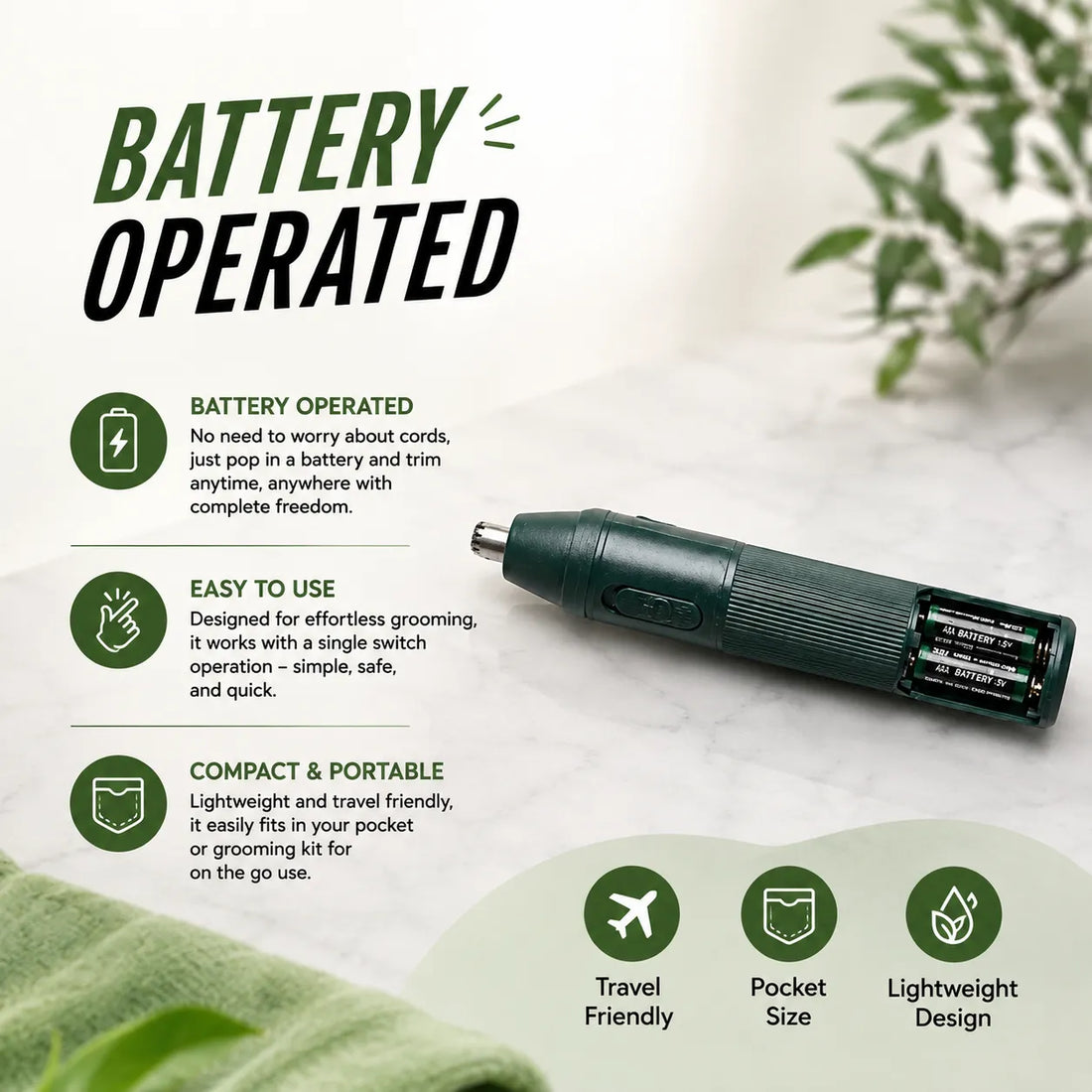 2 in 1 Nose Hair Trimmer