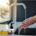 3 in 1 Dish Soap Pump Dispenser with Sponge Holder | Clay & Plastic Kitchen Sink Organizer | Liquid Soap Dispenser - Dreamzhub