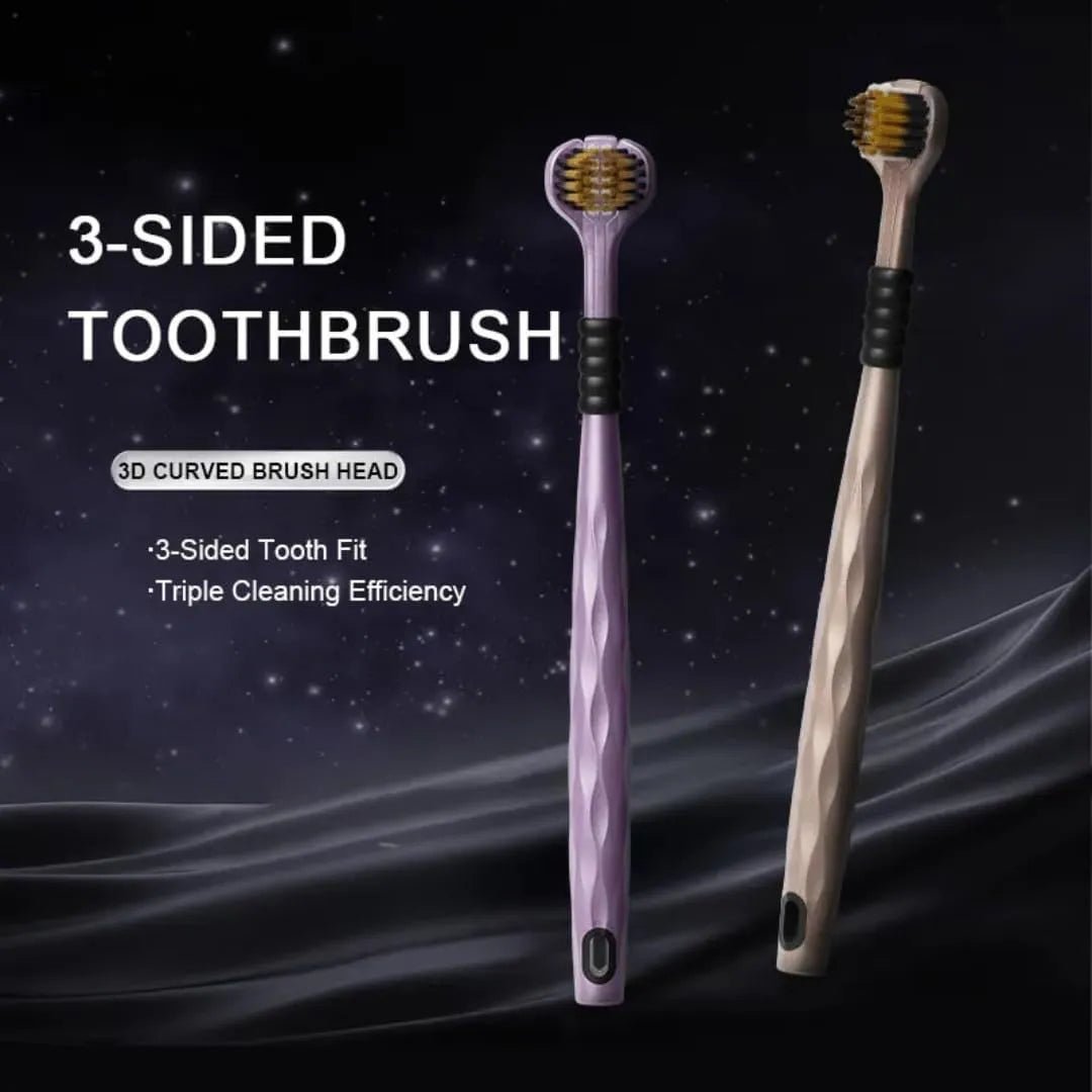 3 - Sided Toothbrush | Ultra Soft Bristles for Deep Cleaning - Dreamzhub