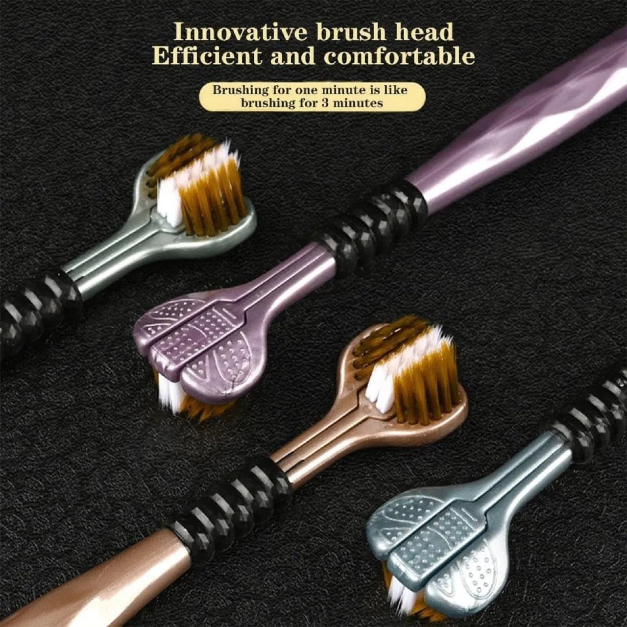 3 - Sided Toothbrush | Ultra Soft Bristles for Deep Cleaning - Dreamzhub