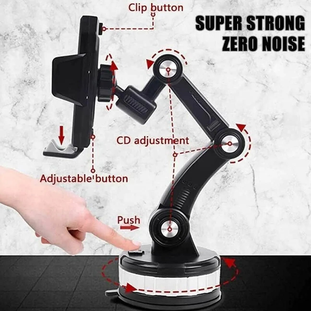 360° Rotation Car Phone Holder Mount – Drive with Confidence & Convenience - Dreamzhub
