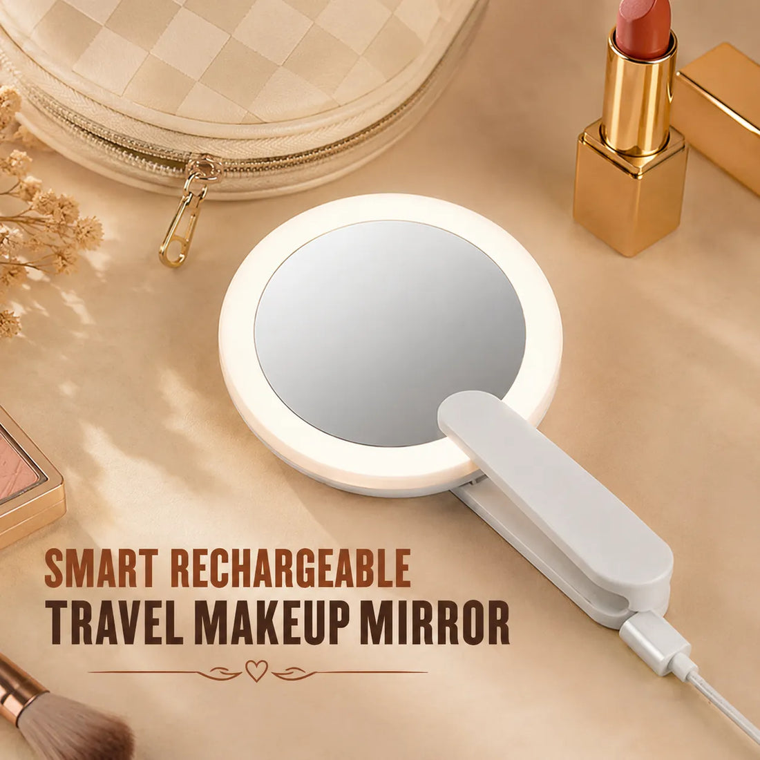 Portable Rechargeable LED Makeup Mirror