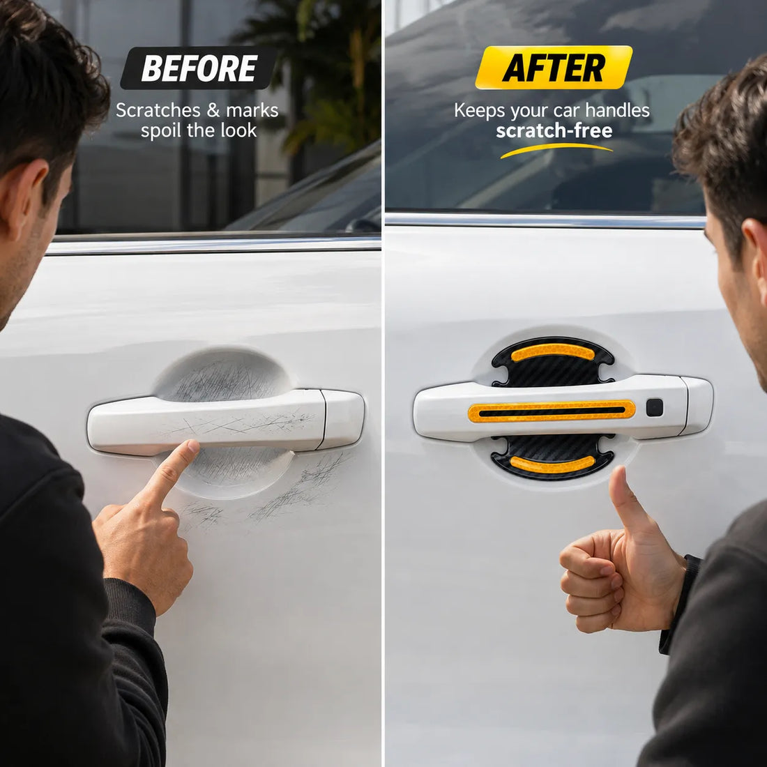 Car Door Handle & Undercarriage Scratch Guard Reflectors