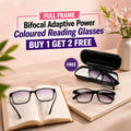 Coloured Full-Frame Bifocal Adaptive Power Reading Glasses – Buy 1 Get 2 Free