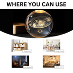 3D Crystal Ball Solar System Night Lamp | Cosmic Elegance for Your Room - Dreamzhub