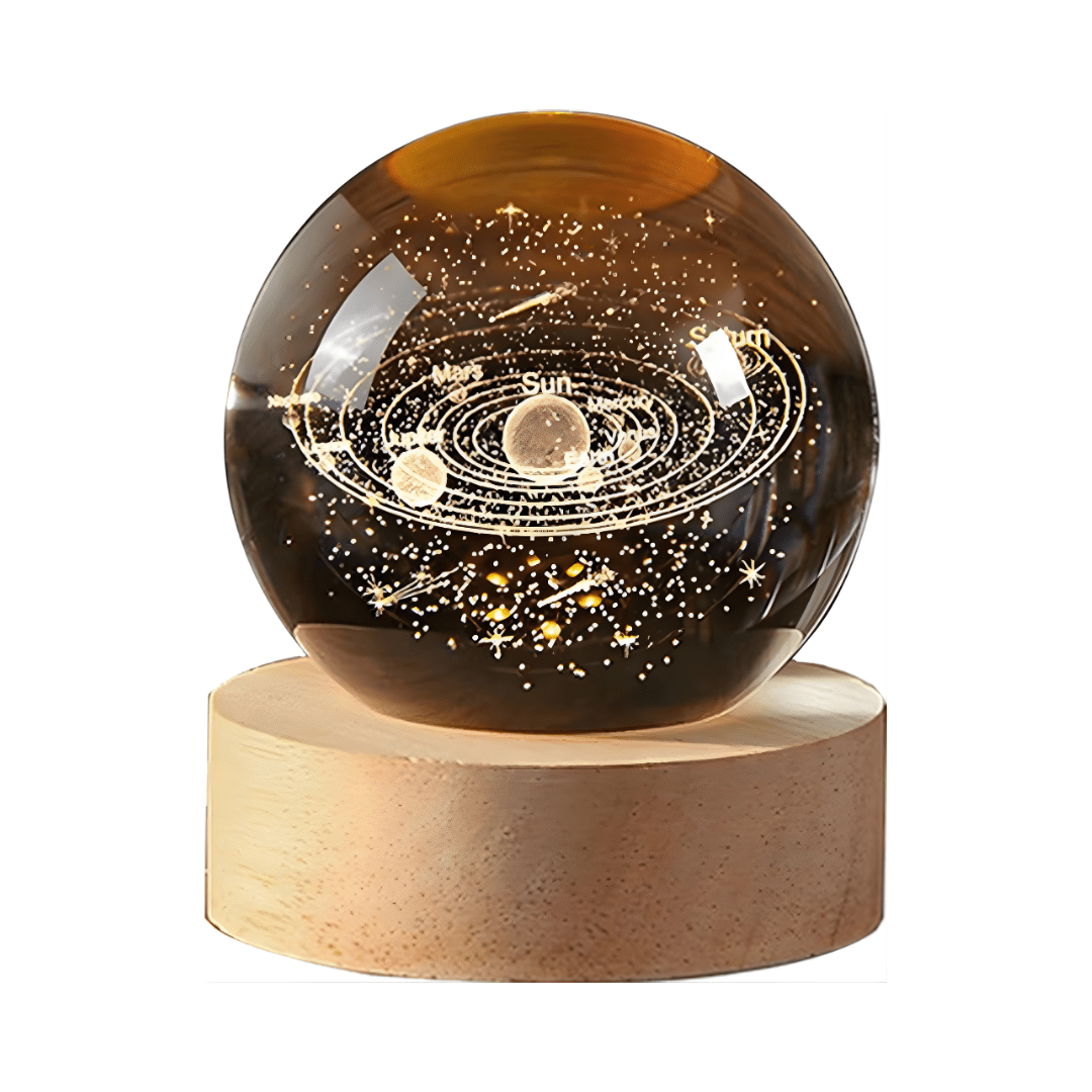 3D Crystal Ball Solar System Night Lamp | Cosmic Elegance for Your Room - Dreamzhub
