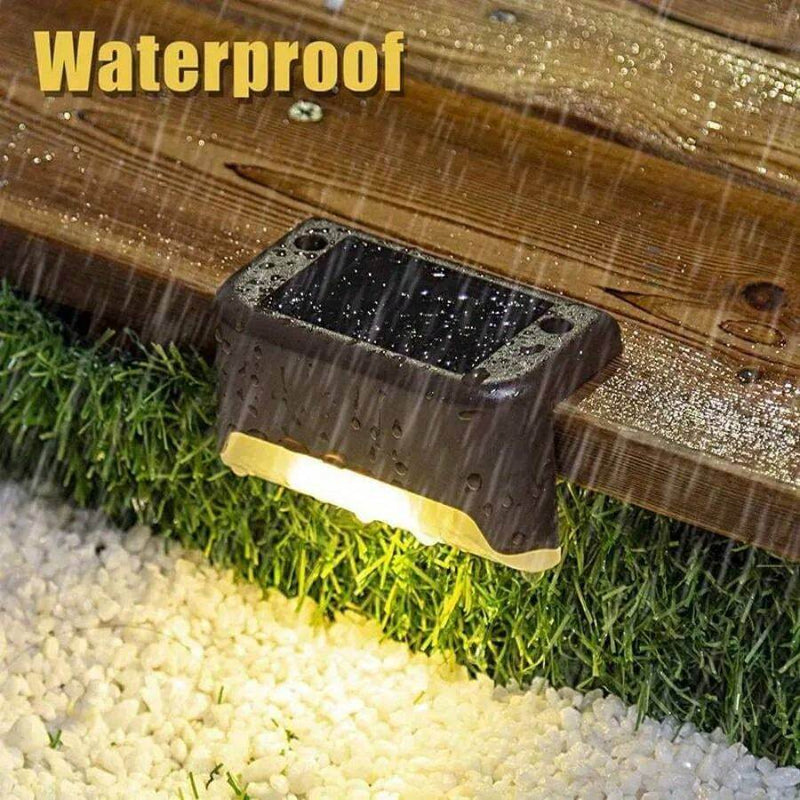4 - Piece Solar Decorative Waterproof Railing Lights – Outdoor LED Fence & Balcony Lighting - Dreamzhub