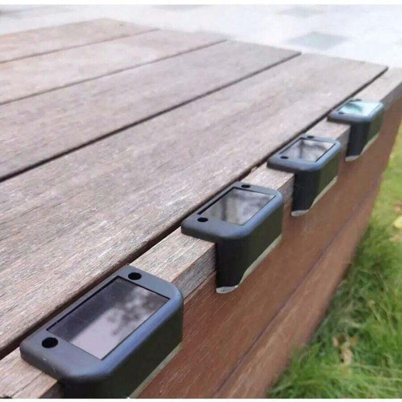 4 - Piece Solar Decorative Waterproof Railing Lights – Outdoor LED Fence & Balcony Lighting - Dreamzhub