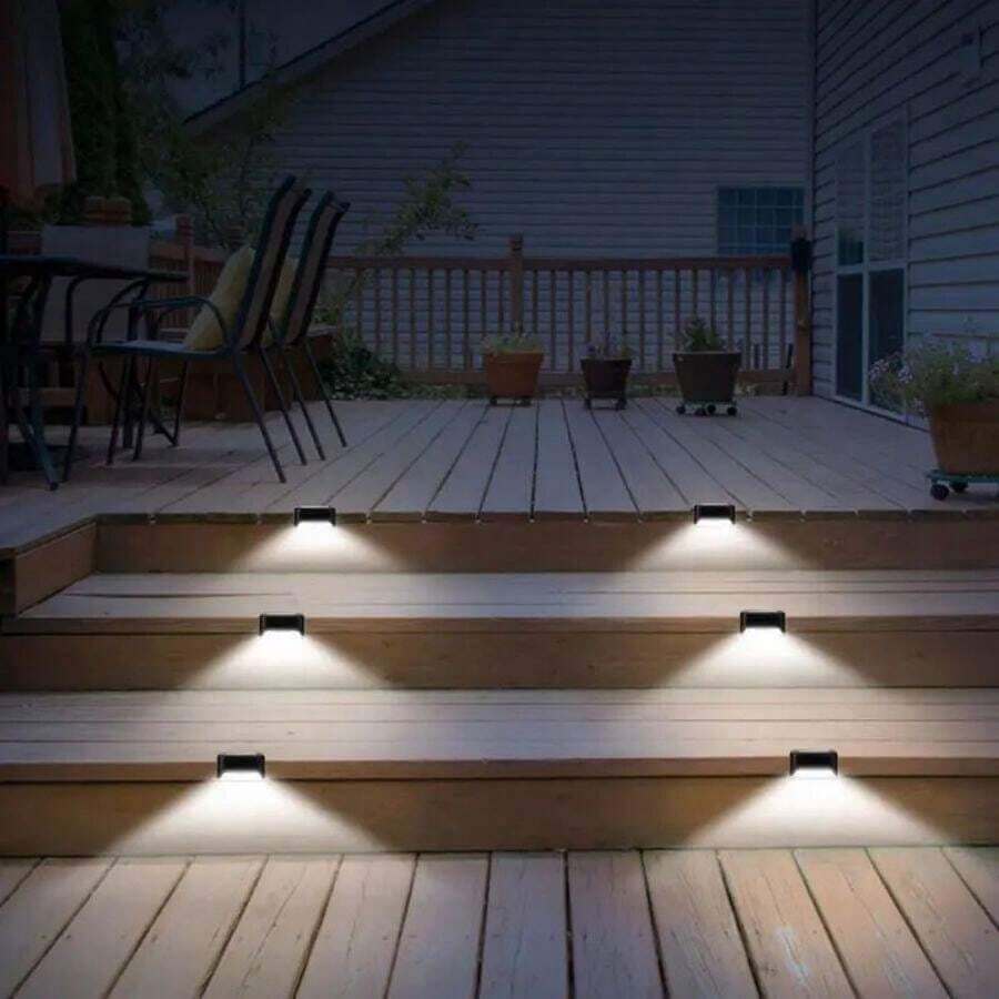 4 - Piece Solar Decorative Waterproof Railing Lights – Outdoor LED Fence & Balcony Lighting - Dreamzhub