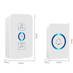 Wireless Door Bell Chime Kit |Panic/Emergency Button for Elderly, LED Indicator Wireless Door Chime (32 Tunes)