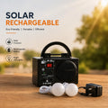 Solar Backup Lighting Kit with Dual Bulbs & COB Lamp