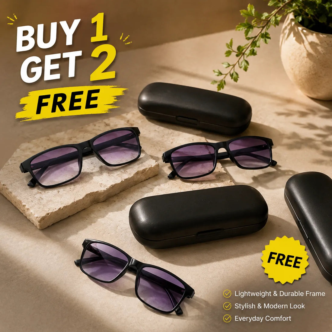 Coloured Full-Frame Bifocal Adaptive Power Reading Glasses – Buy 1 Get 2 Free