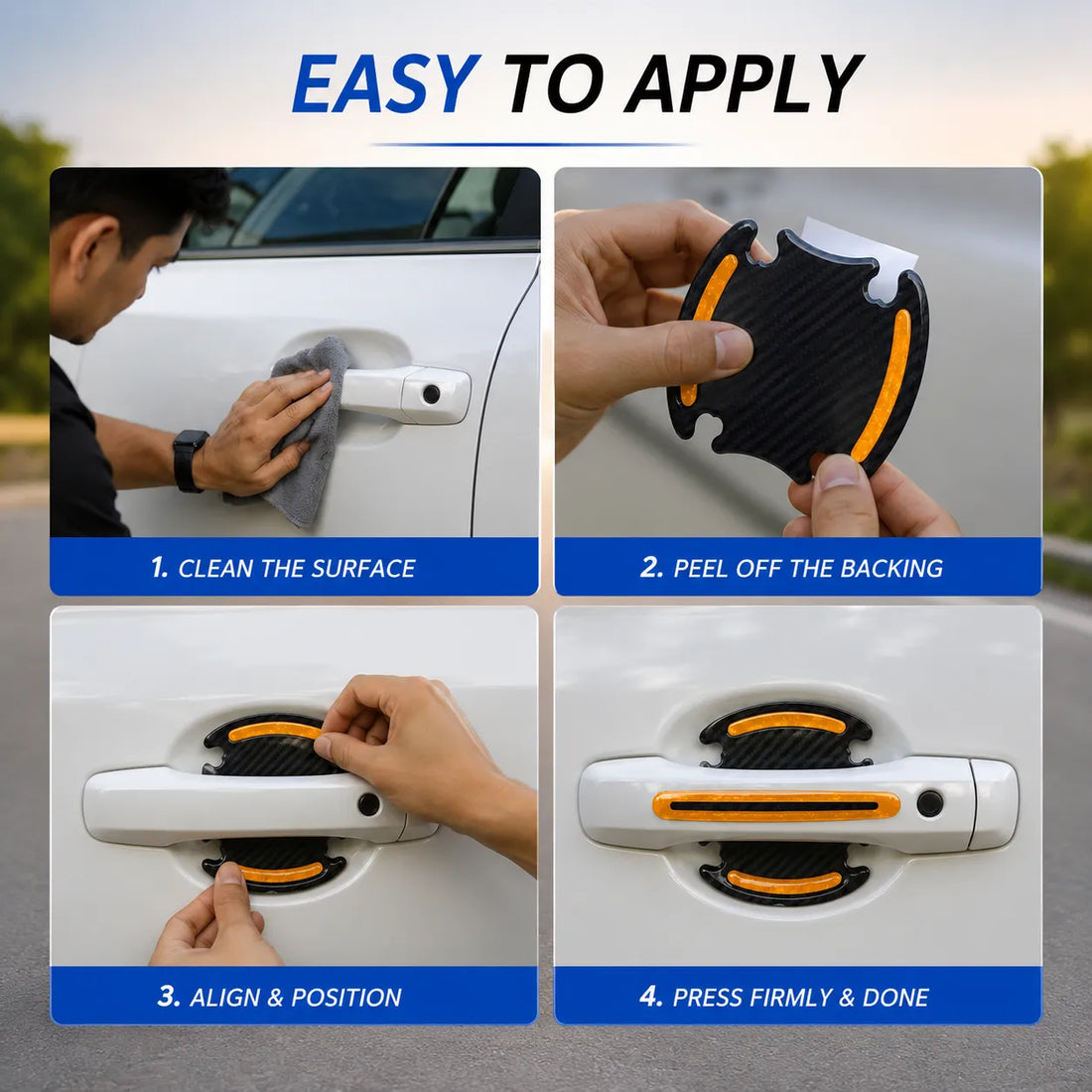 Car Door Handle & Undercarriage Scratch Guard Reflectors