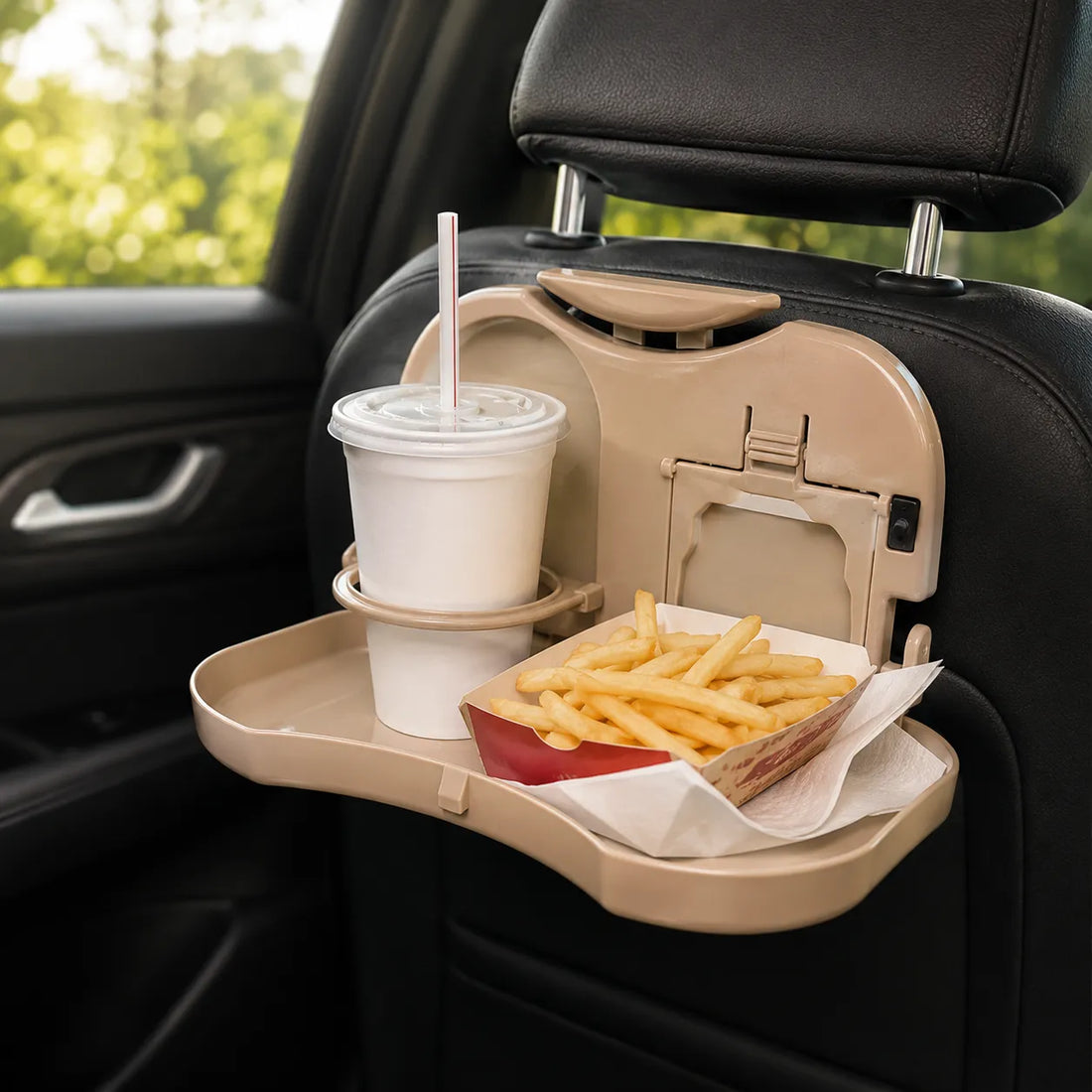Multifunctional Car Back Seat Organiser with Folding Tray