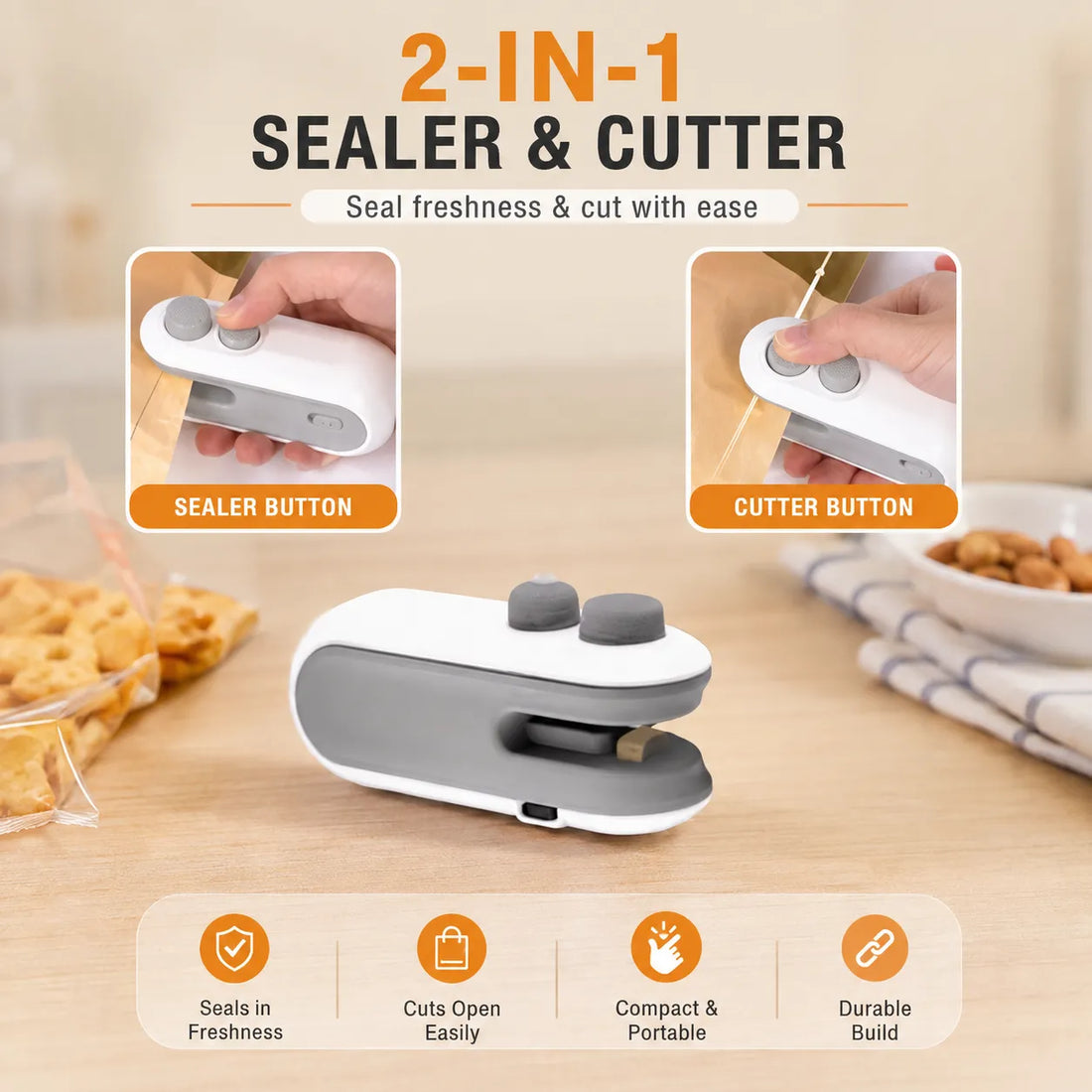 Portable Mini Heat Sealer & Bag Cutter