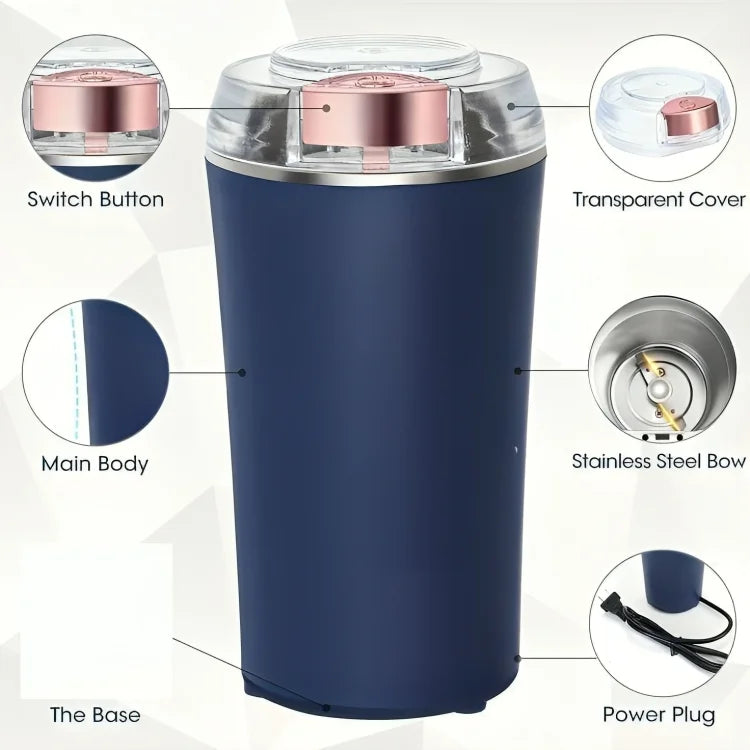 Stainless Electric Portable Grinder | USB Rechargeable & Compact for Coffee & Spices