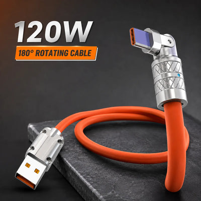 120W Rotating-Head Super Fast Charging Cable