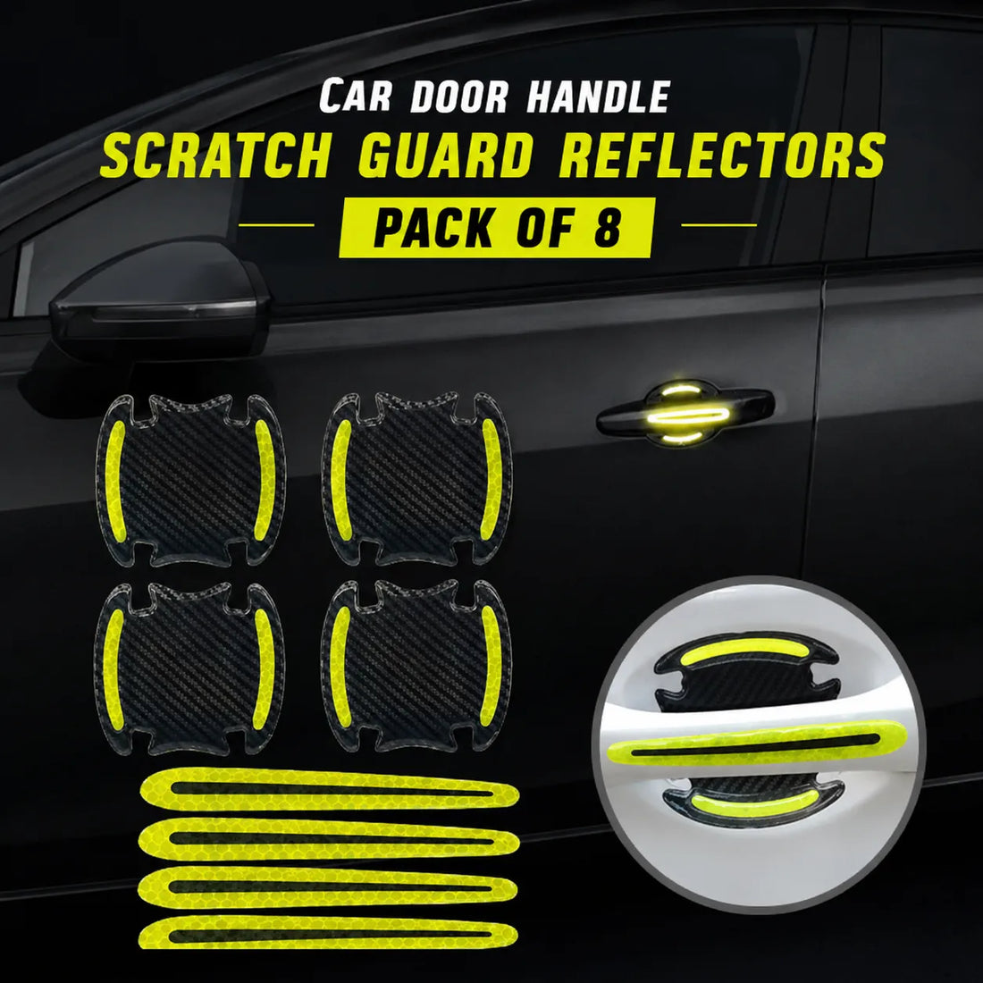 Car Door Handle & Undercarriage Scratch Guard Reflectors