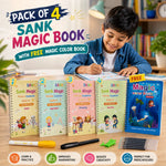 Pack of 4 Sank Magic Book With Free Magic Color Book