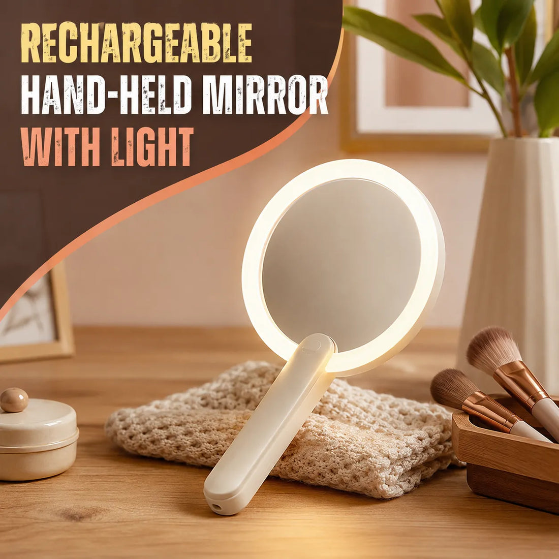 Portable Rechargeable LED Makeup Mirror