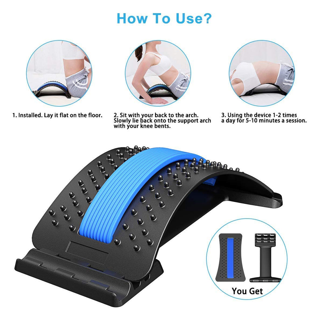 Adjustable Multi-Level Lumbar Back Stretching Support