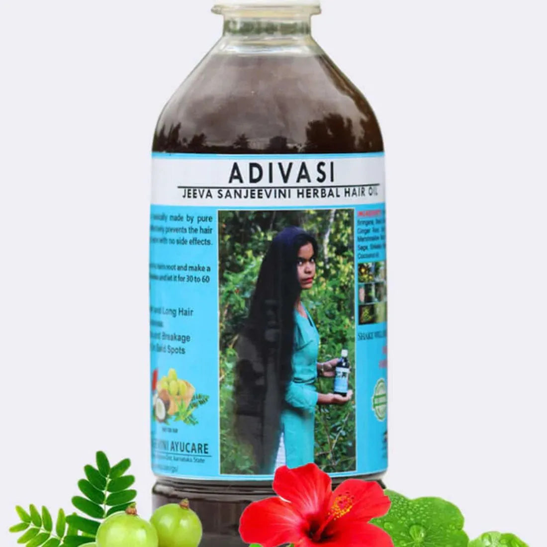 Natural Herbal Hair Growth Oil | Adivasi Jeevasanjivani