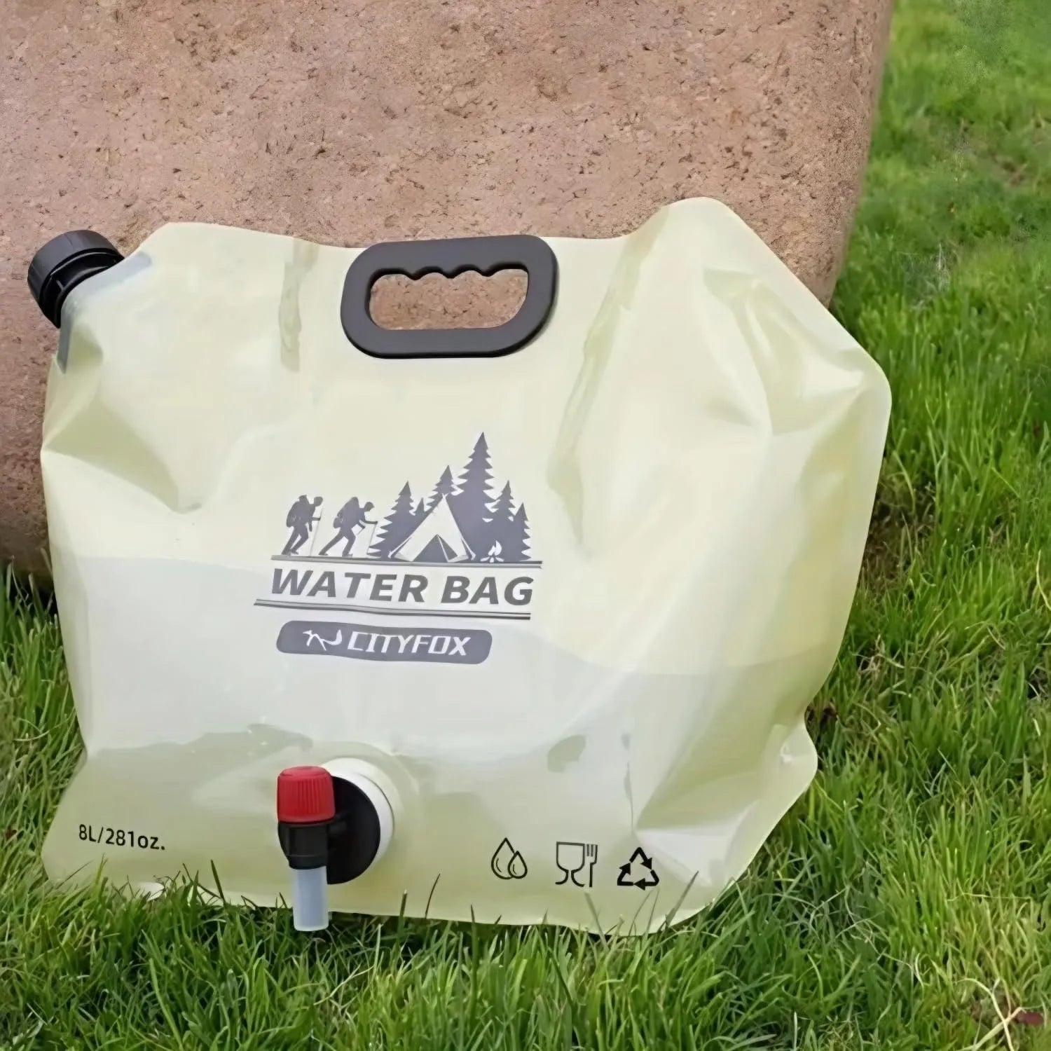8L Outdoor Foldable Water Storage Bag with Tap | Portable Camping Water Container | BPA - Free, Leak - Proof Drinking Water Carrier for Trekking, Travel & Emergency Use - Dreamzhub