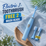 Electric Toothbrush with 2 Replaceable Heads