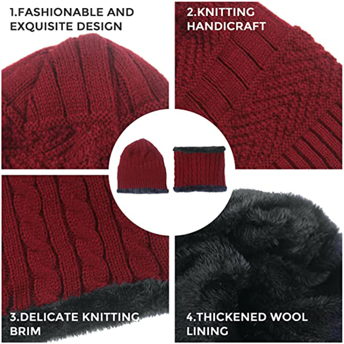 Woolen Muffler Cap