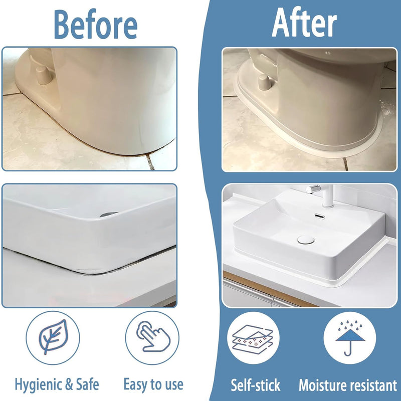 Self-Adhesive Waterproof Caulking Tape | Kitchen & Bathroom Sealing Strip