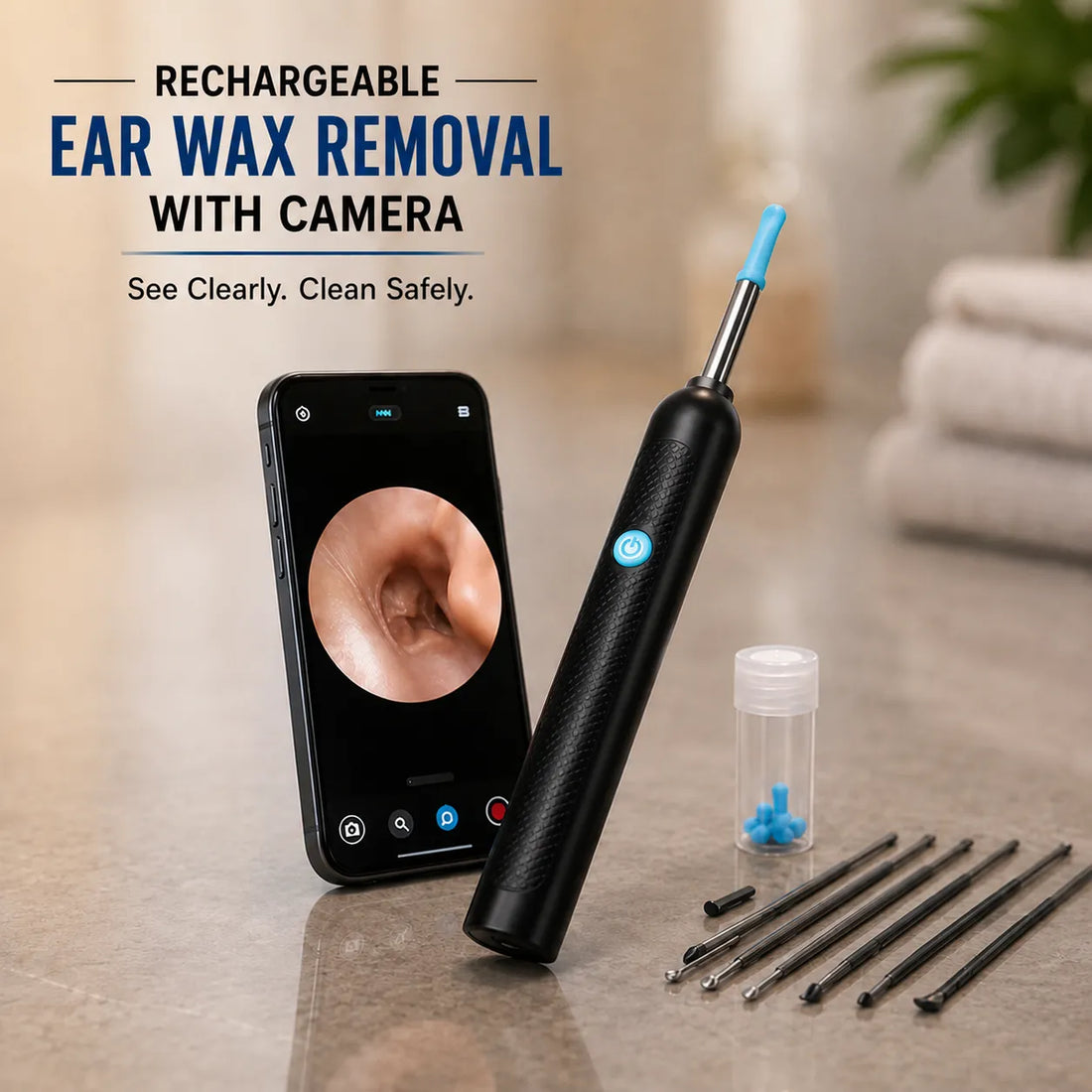 Rechargeable Ear Wax Cleaner with Camera