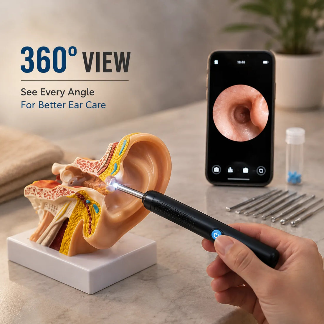 Rechargeable Ear Wax Cleaner with Camera