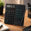 Foldable Digital Calculator with Reusable Writing Pad