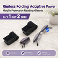 Rimless Folding Adaptive Power Mobile Protection Reading Glasses B1G1