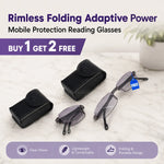 Rimless Folding Adaptive Power Mobile Protection Reading Glasses B1G1