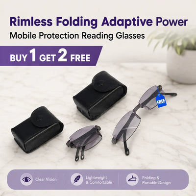 Rimless Folding Adaptive Power Reading Glasses – Buy 1 Get 1