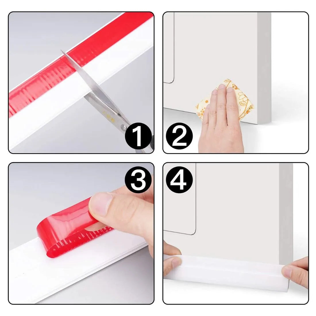 Door Bottom Sealing Strip Guard (Pack of 2)