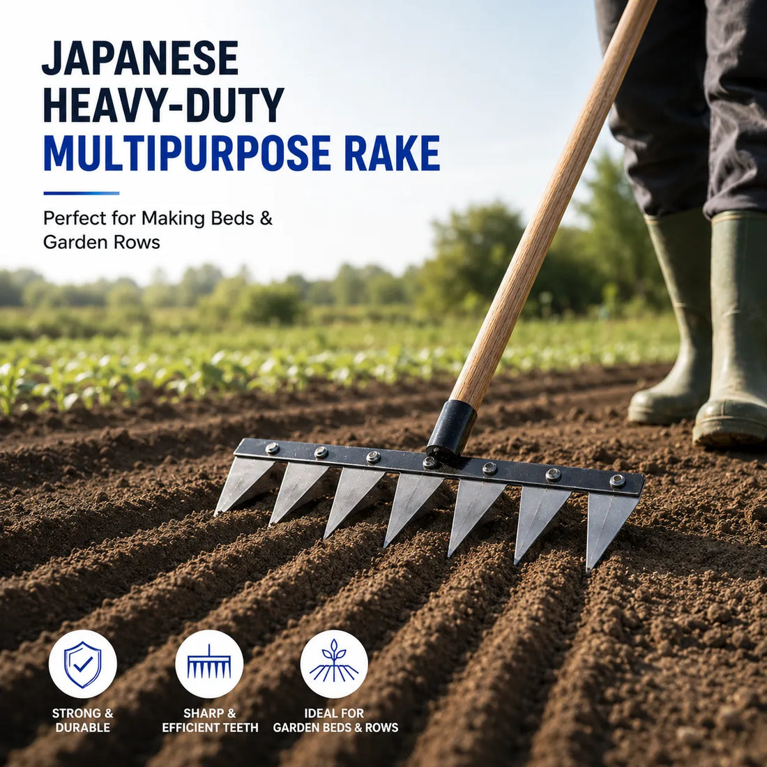 Japanese Heavy-Duty MultiPurpose Rake