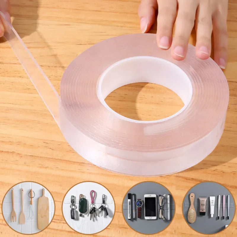 No Residue Waterproof Transparent Wall Stick Double Sided Nano Gel Tape -  China PU, Nano Tape