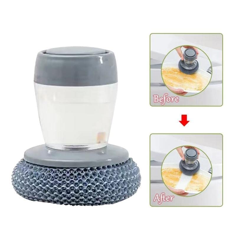 Soap Dispensing Palm Brush | Compact Kitchen Scrubber for Easy Cleaning