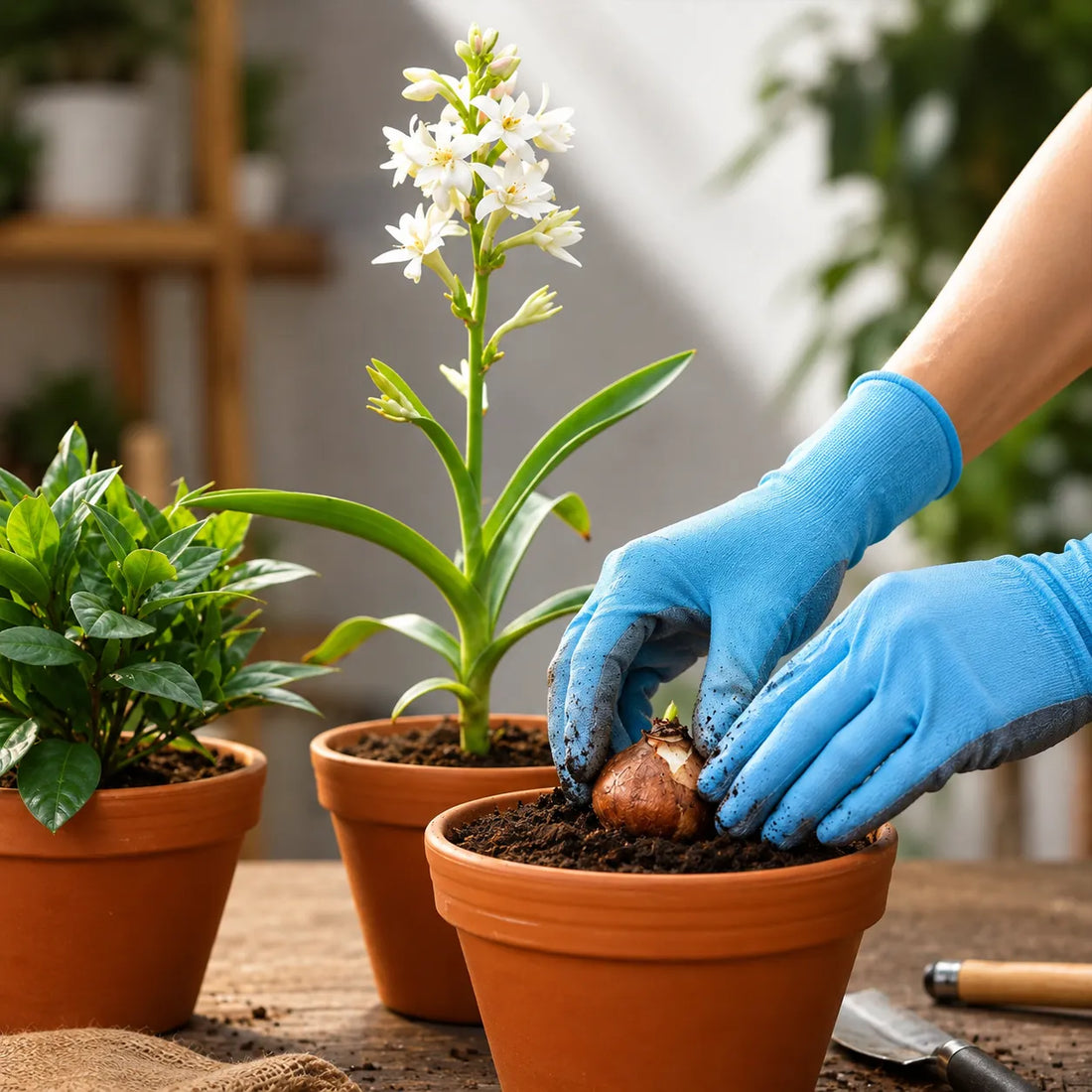 Rajnigandha Tuberose Flower Bulbs – Pack of 5