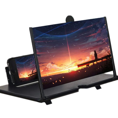 8 Inch 3D Mobile Screen Magnifier – Foldable HD Phone Screen Amplifier with 3X Magnification for All Smartphones