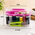 Double-Layer Portable Travel Sewing Kit Organizer Box