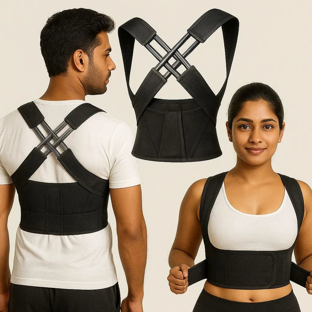 Adjustable Back Posture Corrector Back Support Belt | Back Pain Back Straight And Shoulder Support Belt