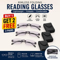 Rimless Folding Adaptive Reading Glasses Buy 1 Get 2 Free